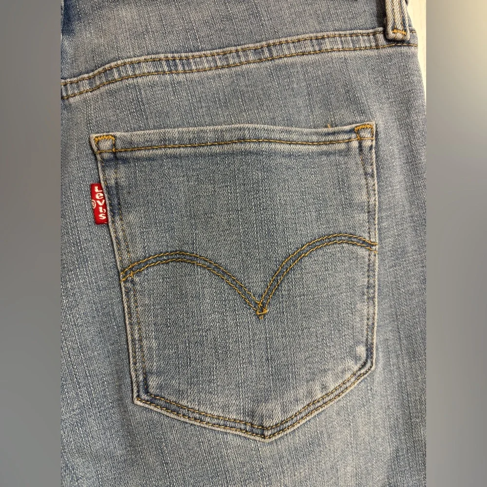 Levi’s Shaping Skinny Cotton Mid Rise Blue Denim Jeans Size 28 - Picture 11 of 15